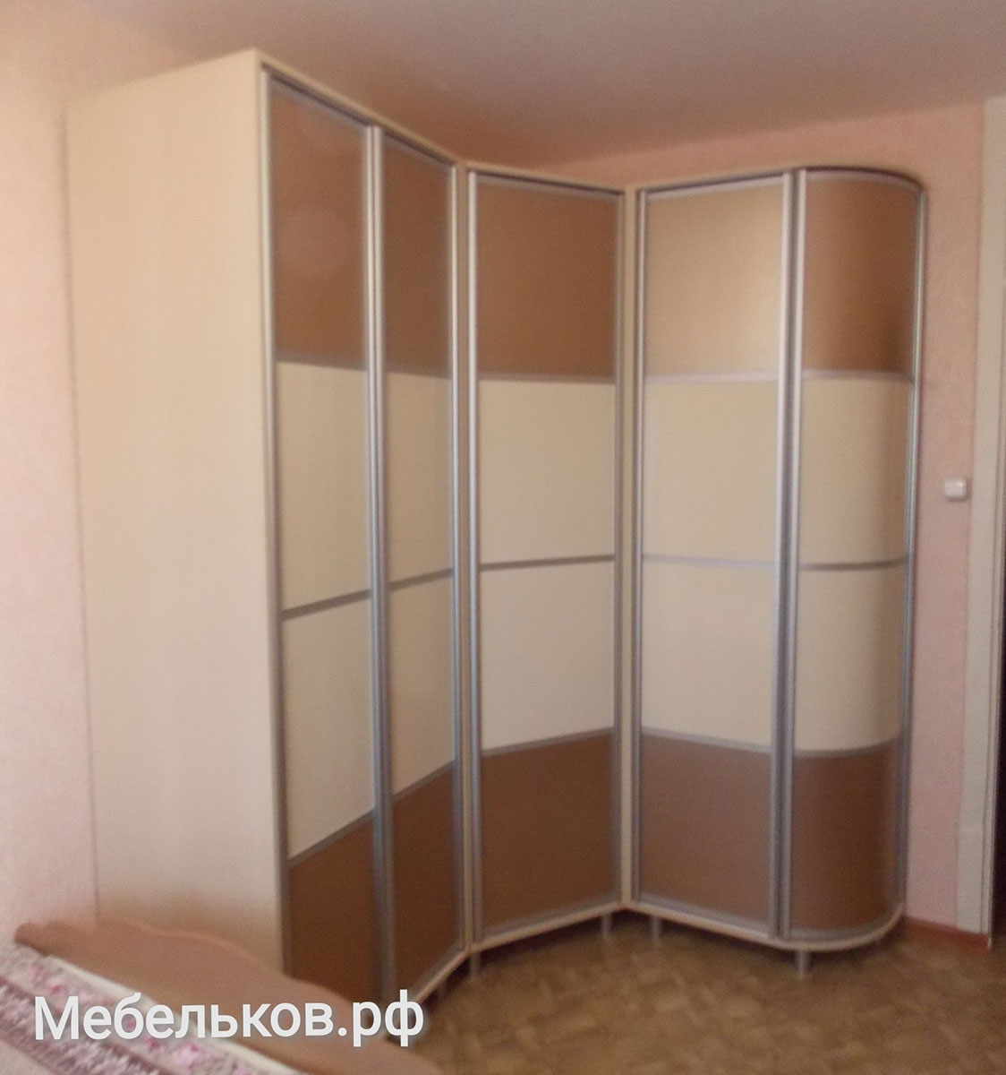 Радиусный шкаф купе Р14